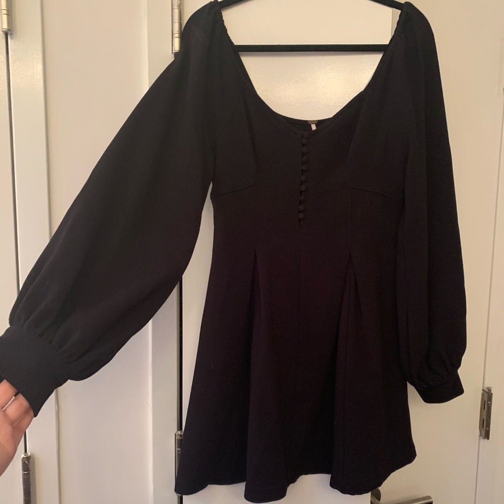 Free people puffy sleeved mini dress